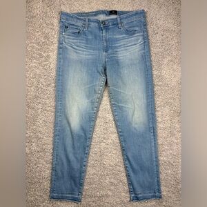 Adriano Goldschmied Jeans Womens 31 Stevie Capri Slim Straight Light Wash Casual